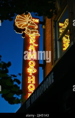 The Gramophone, The Grove Business District, Manchester Avenue, St. Louis, Missouri, États-Unis d'Amérique. Banque D'Images