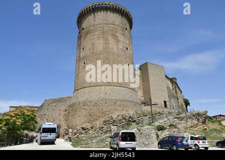 Le château médiéval de Tricarico, un village rural de la région de Basilicate en Italie. Banque D'Images