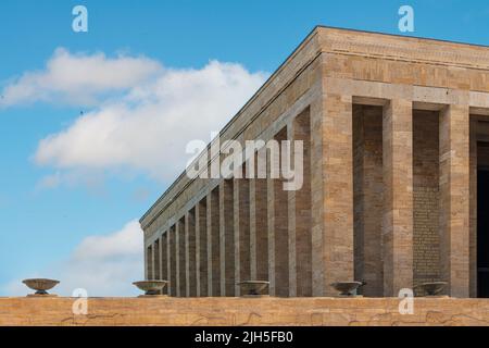 Ankara, Turquie - 05 juillet 2022: Anitkabir, situé à Ankara, est le mausolée de Mustafa Kemal Atatürk, fondateur de la République turque. Banque D'Images