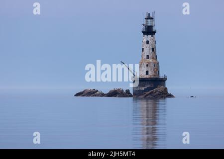 Phare Rock of Ages sur le lac supérieur Banque D'Images