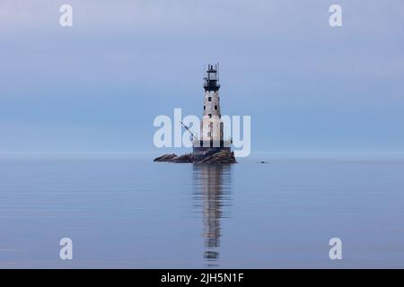 Phare Rock of Ages sur le lac supérieur Banque D'Images