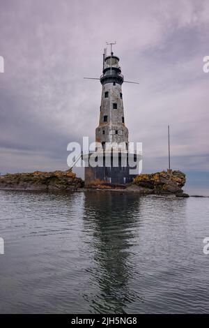 Phare Rock of Ages sur le lac supérieur Banque D'Images