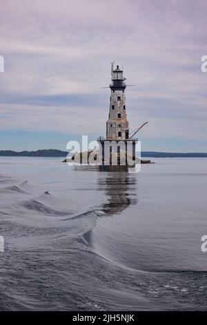 Phare Rock of Ages sur le lac supérieur Banque D'Images