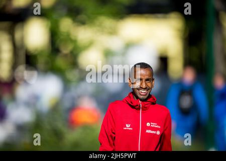 Oregon, États-Unis. 15th juillet 2022. Belge Bashir Abdi photographié en prévision d'une conférence de presse en prévision des Championnats du monde d'athlétisme de l'IAAF 19th à Eugene, Oregon, États-Unis, le vendredi 15 juillet 2022. Les mondes ont lieu du 15 au 24 juillet, après avoir été reportés en 2021 en raison de la pandémie du virus corona. BELGA PHOTO JASPER JACOBS crédit: Belga News Agency/Alay Live News Banque D'Images