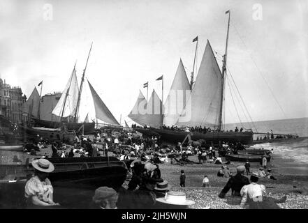 Hastings Seafront East Sussex, Angleterre Royaume-Uni 1900s Banque D'Images