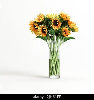 3d illustration d'un vase à fleurs décoratif à l'intérieur isolé sur fond blanc Banque D'Images