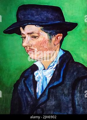 Le célèbre portrait 1888 d'Armand Roulin de Vincent Van Gogh Banque D'Images