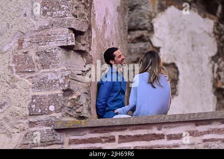 Le Prince Carl Philip et la Princesse Sofia lors d'un concert avec Molly Sandén aux ruines du château de Borgholm, Oland, Suède 15 juillet 2022 Poto: Mikael Fritzon / TT / Kod 62360 Banque D'Images