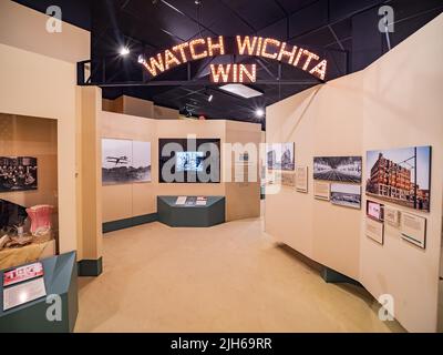 Kansas, JUL 1 2022 - vue intérieure du musée historique du comté de Wichita-Sedgwick Banque D'Images