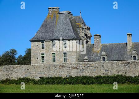 Château de Kerjean, 1545, château de style Renaissance construit en 1596, aujourd'hui musée d'état, Saint-Vougay, département de Finistère, région Bretagne, France Banque D'Images