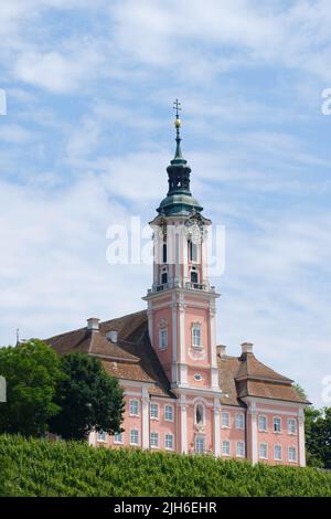 Monastère de Birnau, église Sainte-Marie, église de pèlerinage, Uhldingen-Muehlhofen, lac de Constance, Bade-Wurtemberg, Allemagne Banque D'Images