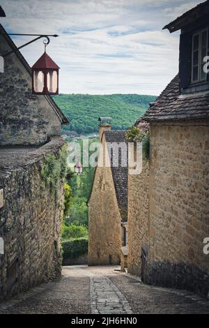 Photo de la vue panoramique de Beynac-et-Cazenac France Banque D'Images