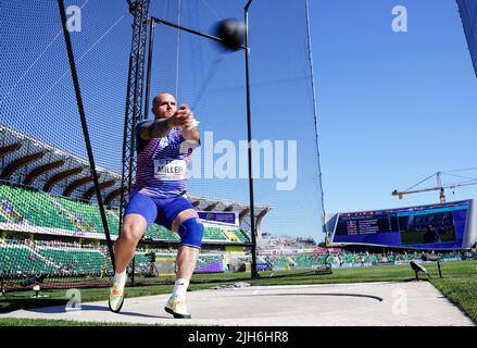 Nick Miller, en Grande-Bretagne, est en action pendant le premier jour des championnats du monde d'athlétisme à Hayward Field, Université de l'Oregon aux États-Unis. Date de la photo: Vendredi 15 juillet 2022. Banque D'Images