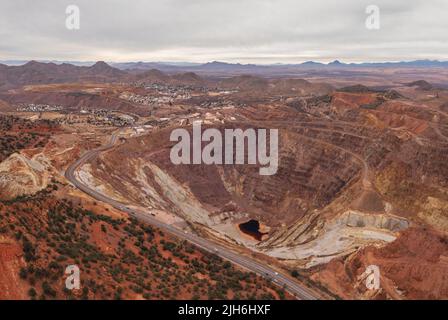 Bisbee. Arizona, États-Unis, énorme mine de cuivre à ciel ouvert Banque D'Images