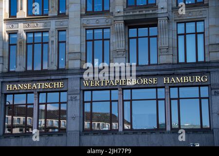 Hambourg, Allemagne 23 juin 2022, le logo de la bourse hanséatique de Hambourg Banque D'Images
