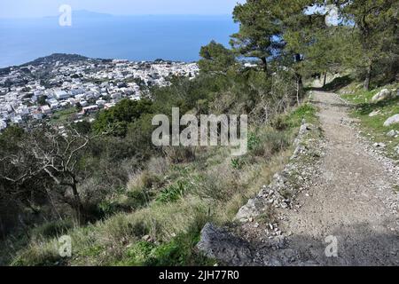 Anacapri - Scorcio panoramico dal sentiero di via Monte Solaro Banque D'Images