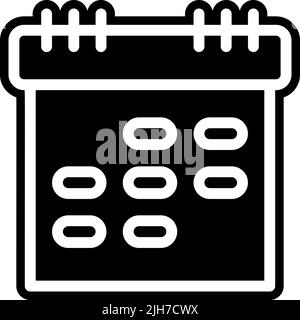 Icône de calendrier de retour à l'école Illustration de Vecteur