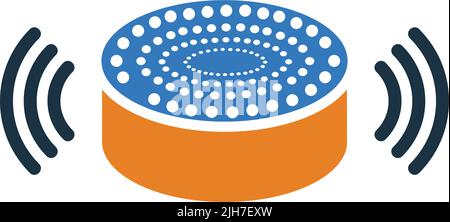 Echo, dot, speaker, Alexa Icon - fichier EPS vectoriel. Utilisation parfaite pour les supports d'impression, le Web, les images de stock, l'utilisation commerciale ou tout type de projet de conception. Illustration de Vecteur