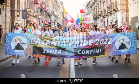 Catane Pride 2 Luglio 2022 Banque D'Images