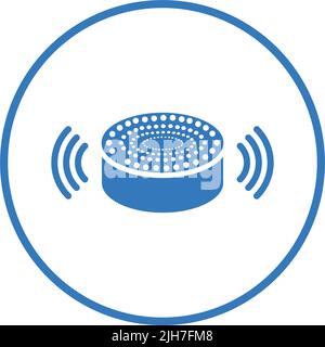 Echo, dot, speaker, Alexa Icon - fichier EPS vectoriel. Utilisation parfaite pour les supports d'impression, le Web, les images de stock, l'utilisation commerciale ou tout type de projet de conception. Illustration de Vecteur