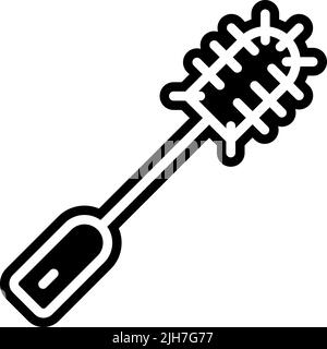 Icône de la brosse de nettoyage des eps toilettes Illustration de Vecteur