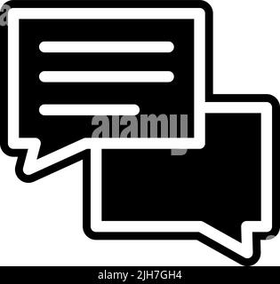 Icône de la boîte de dialogue de communication Illustration de Vecteur