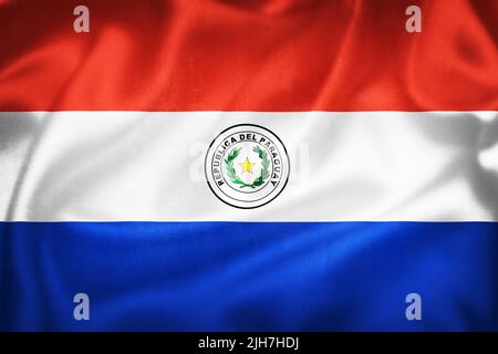 Grunge 3D illustration du drapeau du Paraguay, concept du Paraguay Banque D'Images