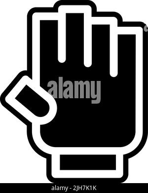 Icône des gants sans doigts pour sans-abri Illustration de Vecteur