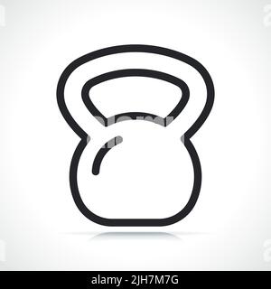 icône d'entraînement ou de fitness en forme de kettlebell Illustration de Vecteur