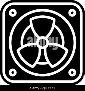 Icône du ventilateur de diagnostic de l'ordinateur Illustration de Vecteur