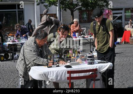 Copenhague /Danemark/16 juillet 2022/ petit marché aux puces sur Christianshav torv s.q. sur christianhavn dans la capitale danoise Copenhague (photo..Francis Dean/Dean Pictures. Banque D'Images