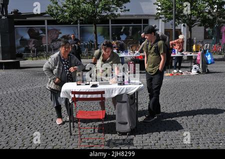 Copenhague /Danemark/16 juillet 2022/ petit marché aux puces sur Christianshav torv s.q. sur christianhavn dans la capitale danoise Copenhague (photo..Francis Dean/Dean Pictures. Banque D'Images