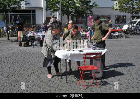 Copenhague /Danemark/16 juillet 2022/ petit marché aux puces sur Christianshav torv s.q. sur christianhavn dans la capitale danoise Copenhague (photo..Francis Dean/Dean Pictures. Banque D'Images