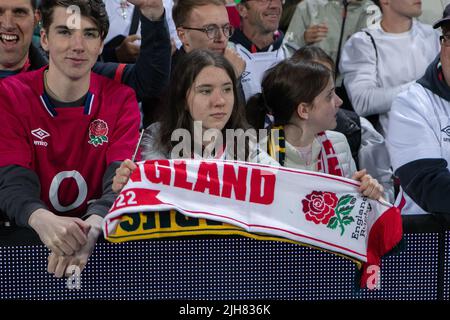 Sydney, Australie. 16th juillet 2022. 16th juillet 2022, Sydney Cricket Ground, Sydney Australie: International Rugby Test Match Australie versus England 3rd test: Les fans de l'Angleterre soutiennent leur pays crédit: Action plus Sports Images/Alamy Live News Banque D'Images