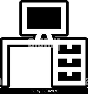 Icône du bureau des produits d'accueil Illustration de Vecteur