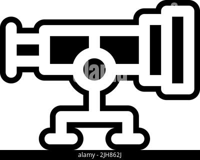 Icône du télescope d'apprentissage Illustration de Vecteur