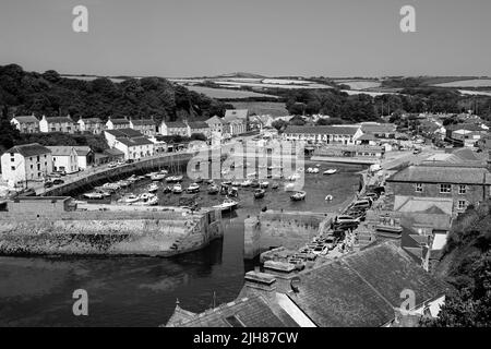 Vue sur Porthleven, Cornwall Banque D'Images