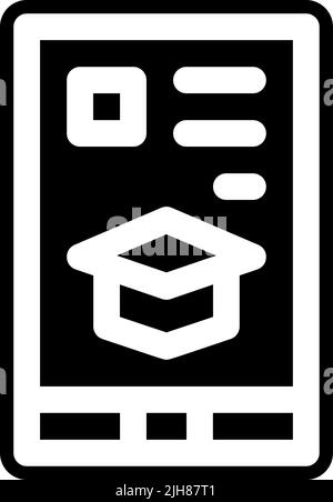 Icône apprentissage en ligne Illustration de Vecteur