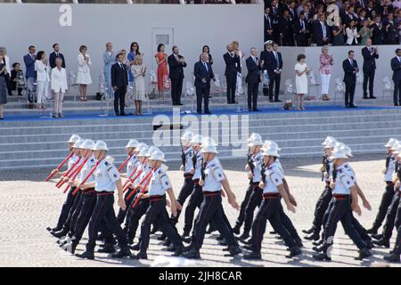 Paris, France. 14th juillet 2022. La fête nationale française (Bastille) est célébrée le jeudi 14 juillet 2022 par le défilé militaire . Banque D'Images