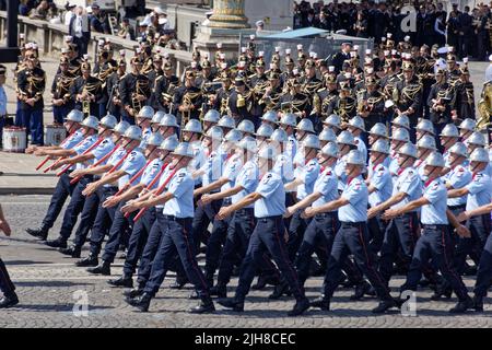 Paris, France. 14th juillet 2022. La fête nationale française (Bastille) est célébrée le jeudi 14 juillet 2022 par le défilé militaire . Banque D'Images