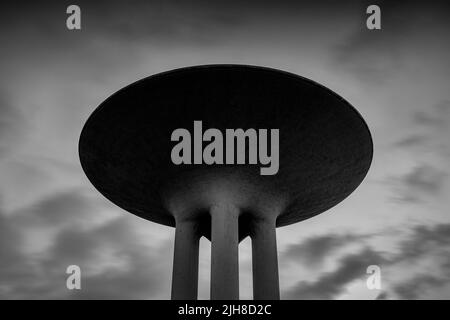 Un château d'eau est situé dans le nouveau district de Hyllie, à Malmö, en Suède Banque D'Images