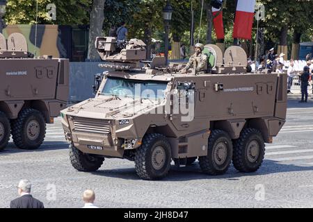 Paris, France. 14th juillet 2022. La fête nationale française (Bastille) est célébrée le jeudi 14 juillet 2022 par le défilé militaire . Banque D'Images