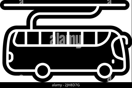 Icône Smart City Electric bus Illustration de Vecteur