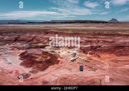 Panorama de la Station de recherche sur le désert de Mars dans l'Utah. Banque D'Images