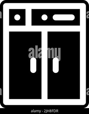 Icône du congélateur de vaccination Illustration de Vecteur