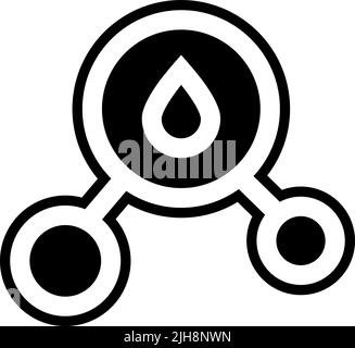 Icône de molécule d'eau Illustration de Vecteur