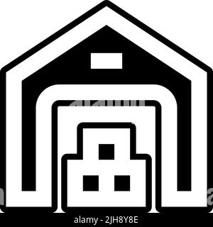 Entrepôt de commerce électronique . Illustration de Vecteur