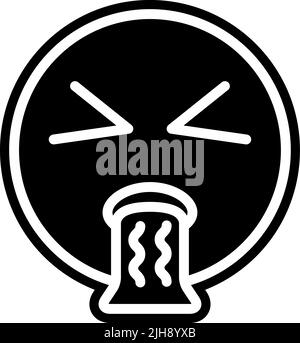 Émotiji et émoticônes puke . Illustration de Vecteur