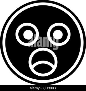 Émotiji et émoticônes choqués . Illustration de Vecteur