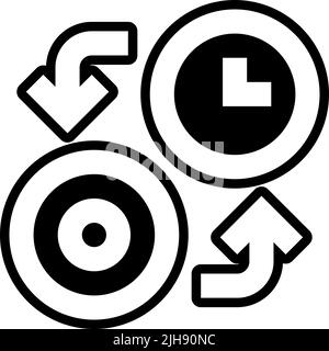 Finances le temps, c'est de l'argent . Illustration de Vecteur